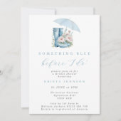 Etwas Blau, bevor ich Rainboots-Brautparty mache Einladung (Vorderseite)