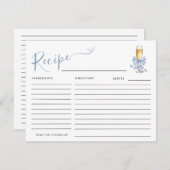 ETWAS BLAU, BEVOR ICH Recipe. Begleitkarte (Vorne/Hinten)