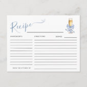 ETWAS BLAU, BEVOR ICH Recipe. Begleitkarte (Vorderseite)