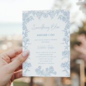 Etwas Blau, bevor ich Rose Brautparty Einladung