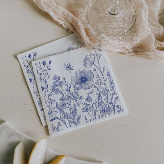 Etwas Blau, bevor ich Serviette