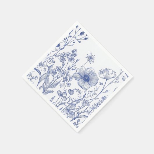 Etwas Blau, bevor ich Serviette (Ecke)