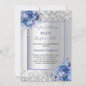 Etwas Blau bevor ich Silber Brautparty mache Einladung (Vorderseite)