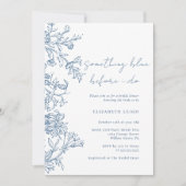 Etwas Blau, bevor ich Thema Brautparty Einladung (Vorderseite)