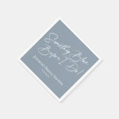 Etwas Blau bevor ich tue | Blaues Brautparty Serviette (Ecke)