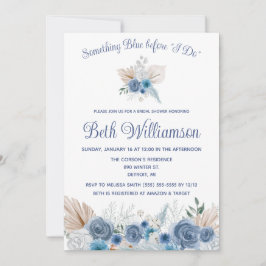 Etwas Blau bevor ich tue! Boho Brautparty Einladung