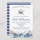 Etwas Blau bevor ich tue! Boho Brautparty Einladung (Vorne/Hinten)