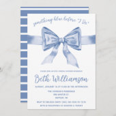 Etwas Blau bevor ich tue! Modernes Brautparty Einladung (Vorne/Hinten)