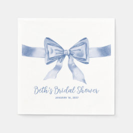 Etwas Blau bevor ich tue! Modernes Brautparty Serviette