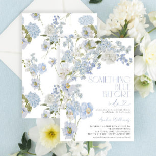 Etwas Blau, bevor ich Watercolor Floral Einladung