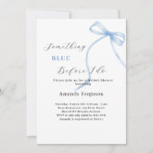 Etwas Blau, bevor ich weißes Brautparty beuge Einladung (Vorderseite)