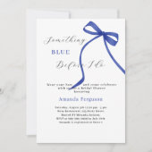 Etwas Blau, bevor ich weißes Brautparty beuge Einladung (Vorderseite)