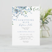 Etwas Blau, bevor ich Wisteria Brautparty mache Einladung (Stehend Vorderseite)