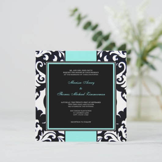 Etwas Blau Einladung (Stehend Vorderseite)