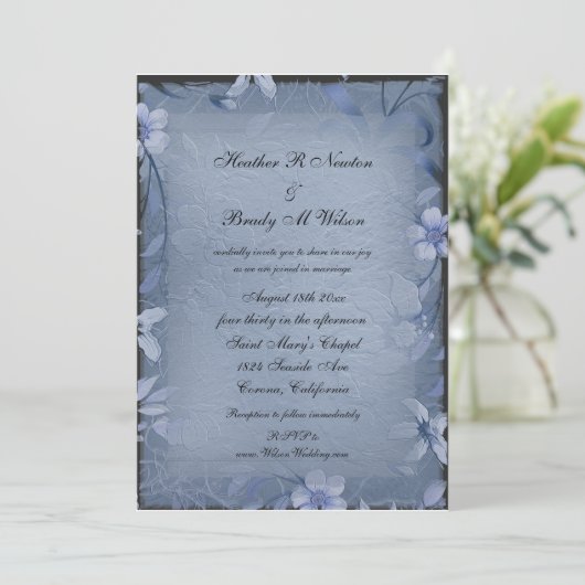 Etwas blau einladung (Stehend Vorderseite)