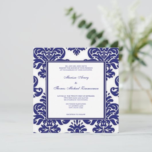 Etwas Blau Einladung (Stehend Vorderseite)