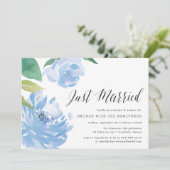 Etwas Blau | Einladung nach Hochzeitsfeiern (Stehend Vorderseite)