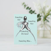 Etwas Blau Einladungspostkarte (Stehend Vorderseite)