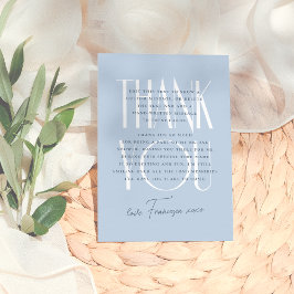 Etwas Blau | Elegantes florales Brautparty Dankeskarte