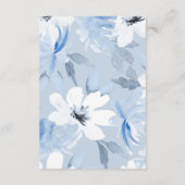 Etwas Blau | Elegantes florales Brautparty Dankeskarte (Rückseite)