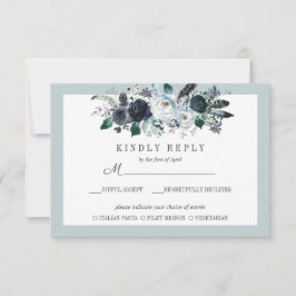 Etwas Blau | Floral Wedding RSVP MEAL Option