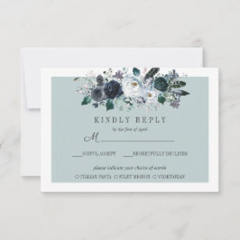 Etwas Blau | Floral Wedding RSVP MEAL Option