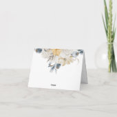 ETWAS BLAU - FLORAL WEDING Script Vielen Dank Dankeskarte (Rückseite)