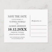 Etwas Blau | FOTO SPEICHERN DAS DATUM Ankündigungspostkarte (Rückseite)