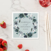 Etwas Blau | Hochzeit mit Blumenkranz Custom Serviette (Beispiel)