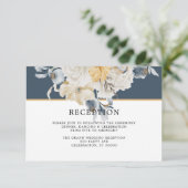 ETWAS BLAU| Hochzeitsempfangskarte (Stehend Vorderseite)