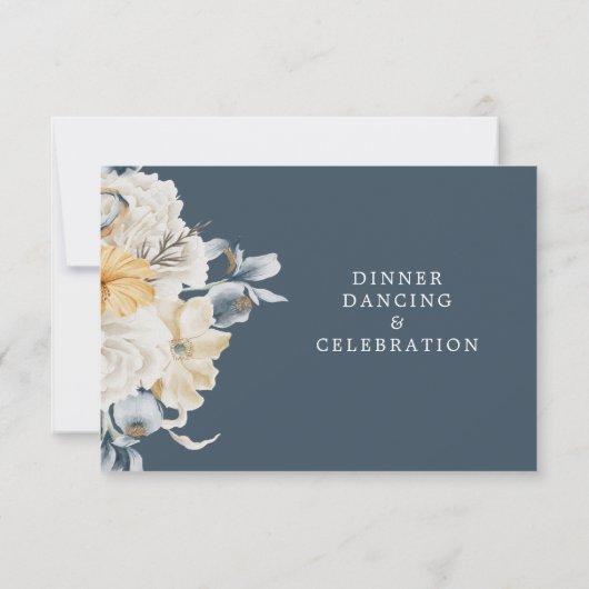 ETWAS BLAU| Hochzeitsempfangskarte (Rückseite)