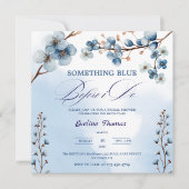 Etwas Blau mache ich Blossom Brunch Brautparty Einladung (Vorderseite)