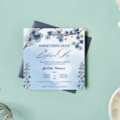 Etwas Blau mache ich Blossom Brunch Brautparty Einladung