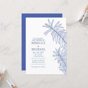Etwas Blau Minimalistisch botanisch Einladung