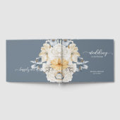 ETWAS BLAU - MUTIERTE BLUMENHochzeit Gästebuch (Voll)