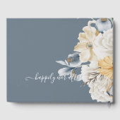 ETWAS BLAU - MUTIERTE BLUMENHochzeit Gästebuch (Rückseite)