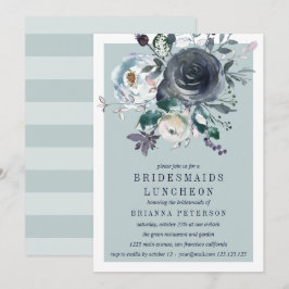 Etwas Blau | Peony Blume Bridesmaid Luncheon Einladung