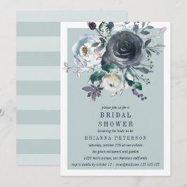 Etwas Blau | Peony Floral Brautparty Einladung