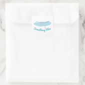 Etwas Blau Quadratischer Aufkleber (Tasche)