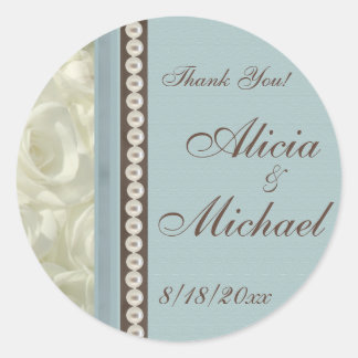 Etwas Blau Runder Aufkleber