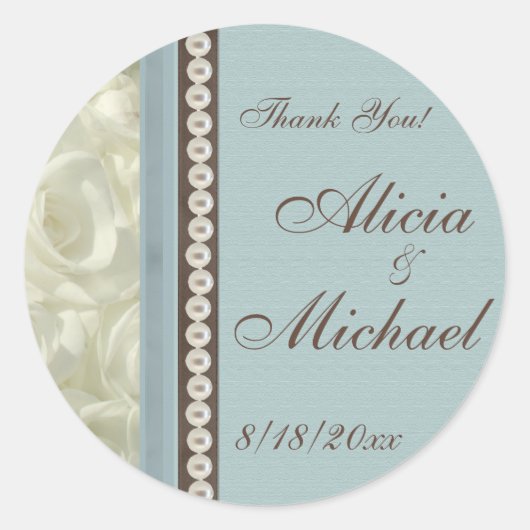 Etwas Blau Runder Aufkleber (Vorderseite)