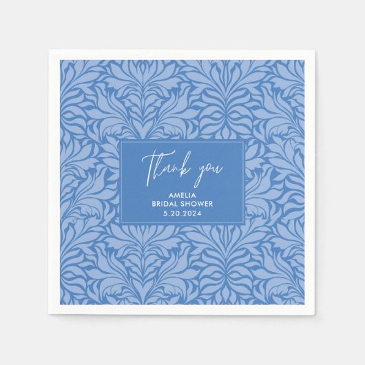 Etwas Blau vor dem blauen Brautparty Serviette (Vorderseite)