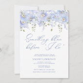 Etwas Blau vor dem botanischen Brautparty Einladung (Vorderseite)