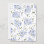 Etwas Blau vor dem botanischen Brautparty Einladung (Rückseite)