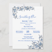 Etwas Blau vor dem Brautparty Einladung (Vorderseite)