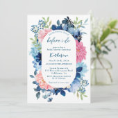 Etwas Blau vor dem Brautparty Einladung (Stehend Vorderseite)