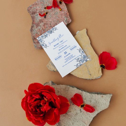 Etwas Blau vor dem Brautparty Einladung