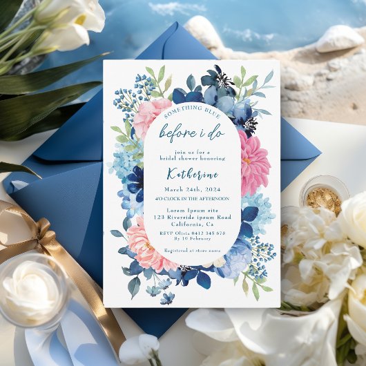 Etwas Blau vor dem Brautparty Einladung