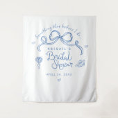 Etwas Blau vor dem Brautparty-Hintergrund Wandteppich (Vorderseite)