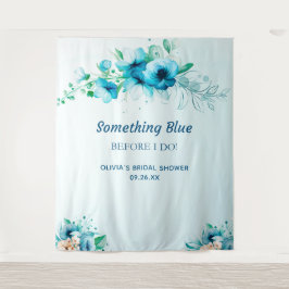 Etwas Blau vor dem Brautparty-Hintergrund Wandteppich